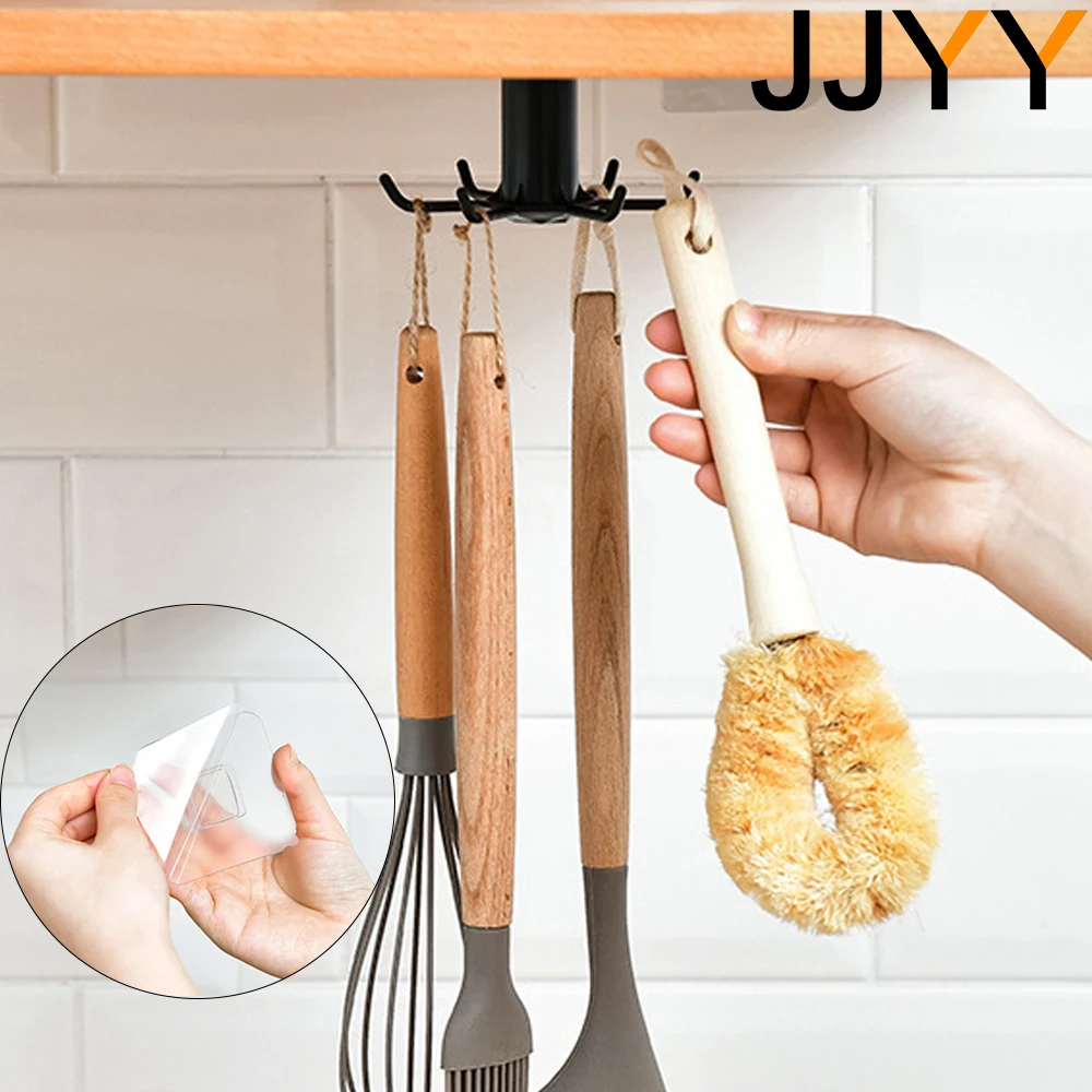 360° Hanging Organiser Hanging Rack Hook Rack ,  A No Drilling Storage Organizer Rack Suitable for Kitchen, Bathroom, Wardrobe