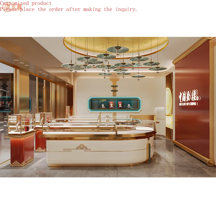 

Free Design Service 3D Rendering Jewlery Shop Display Drawing Custom Jewelry Shop Design