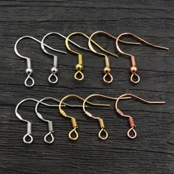 50pcs 2-Styles 925 Sterling Silver Plated Gold Rhodium Earrings Hooks Findings for DIY Earring Jewelry Making Accessories