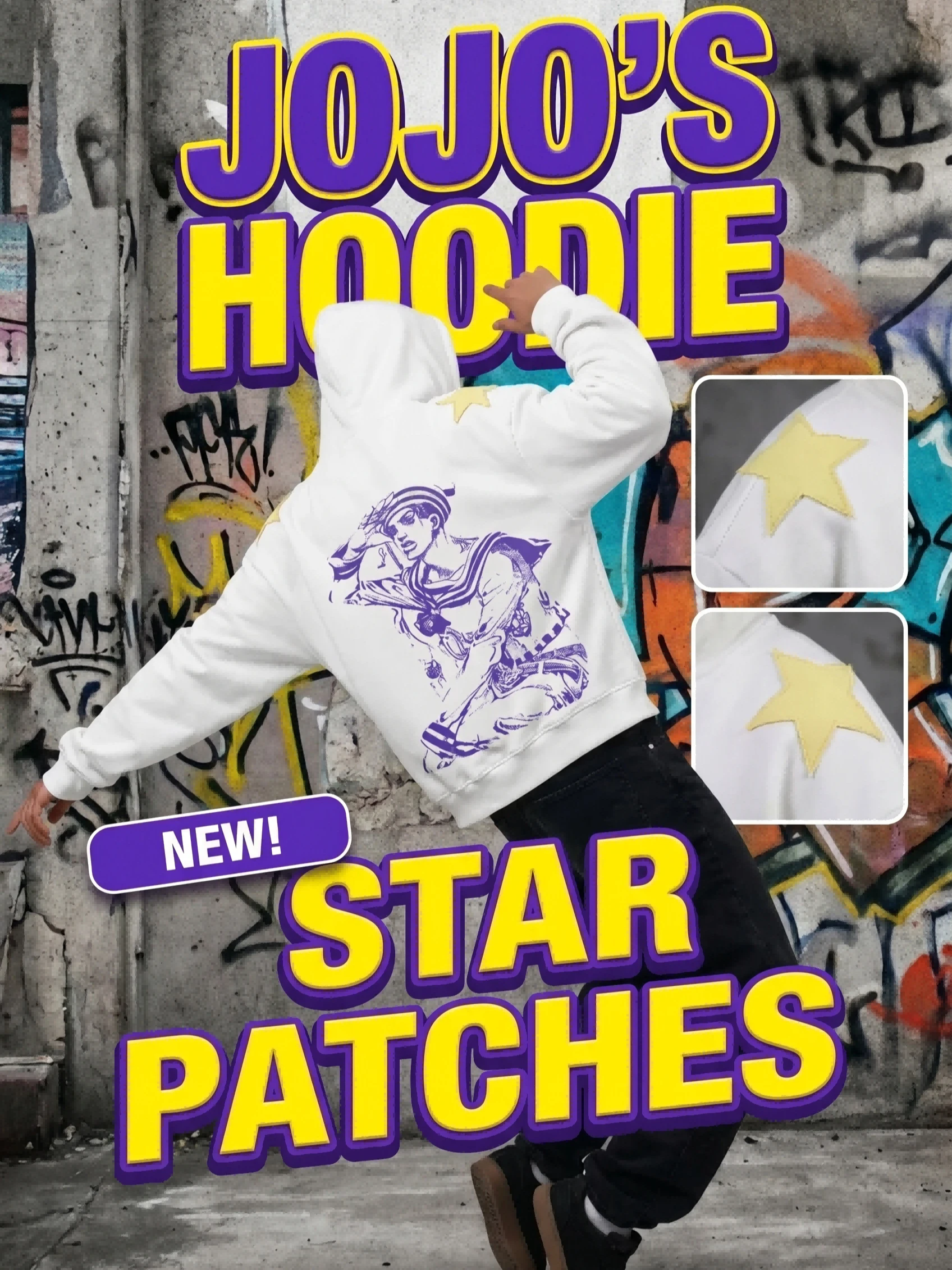Y2k Jojo Bizarre Adventure Hoodies Women Anime Hoodie Harajuku Streetwear Sweatshirt Star Zip Mens Jacket Men Clothing