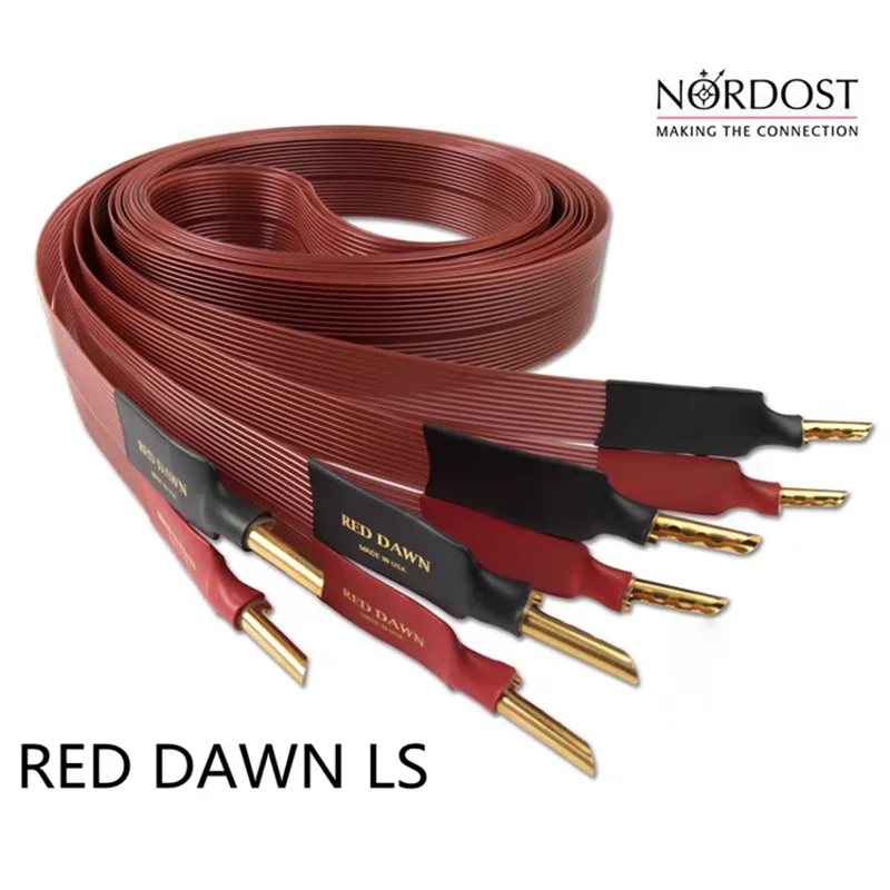 High Quality Red Dawn Speaker Cable Flatline Loudspeaker Cable Silver-plated 99.9999% OFC Audiophile Hifi Audio Cable Amplifier
