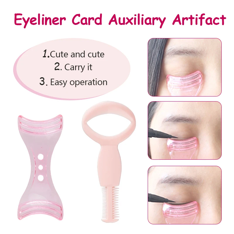 Eyelash Comb Aplicador para Mulheres, Maquiagem, Mascara, Eyeliner Guide Card, Eye Makeup Stencils, Ferramentas Acessórios, Beauty Cosmetics