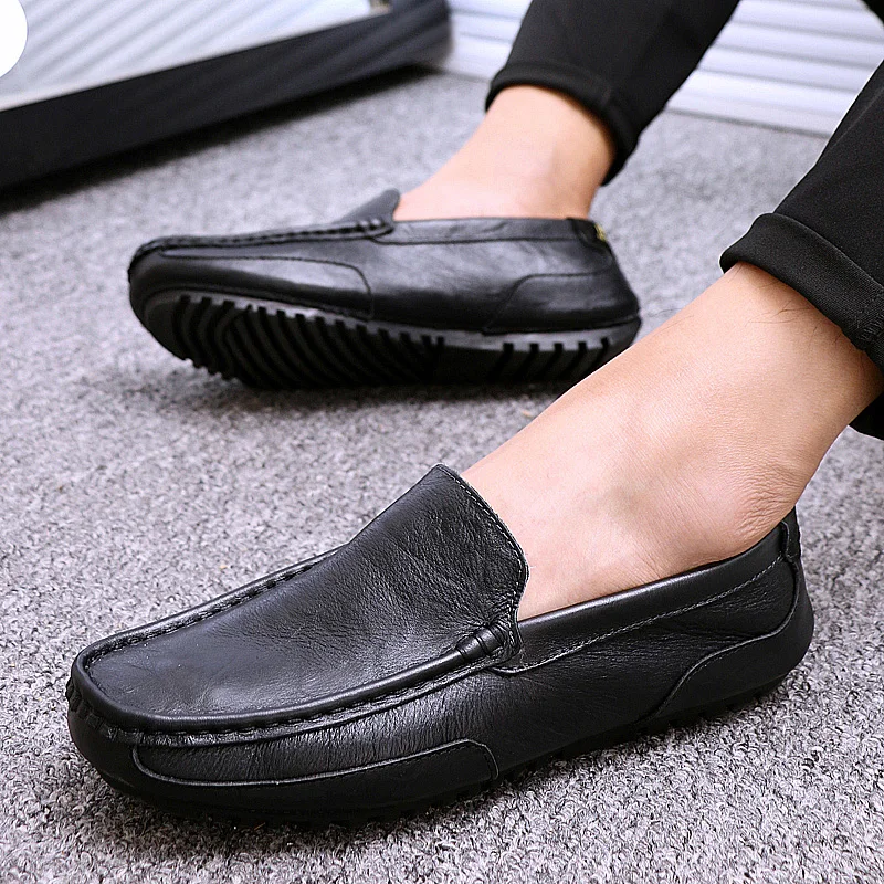 Heren Lederen Schoenen Handgemaakte Hoogwaardige Loafers Zomer Nieuw 2023 Outdoor Casual Rijschoenen Sneakers Heren Luxe Grote Maat 47