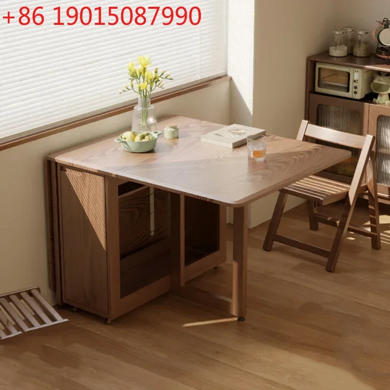 Folding Dining Table Set 6 Chairs Luxury Modern Space Savers Minimalist Dining Table Nordic Table À Manger Kitchen Furniture