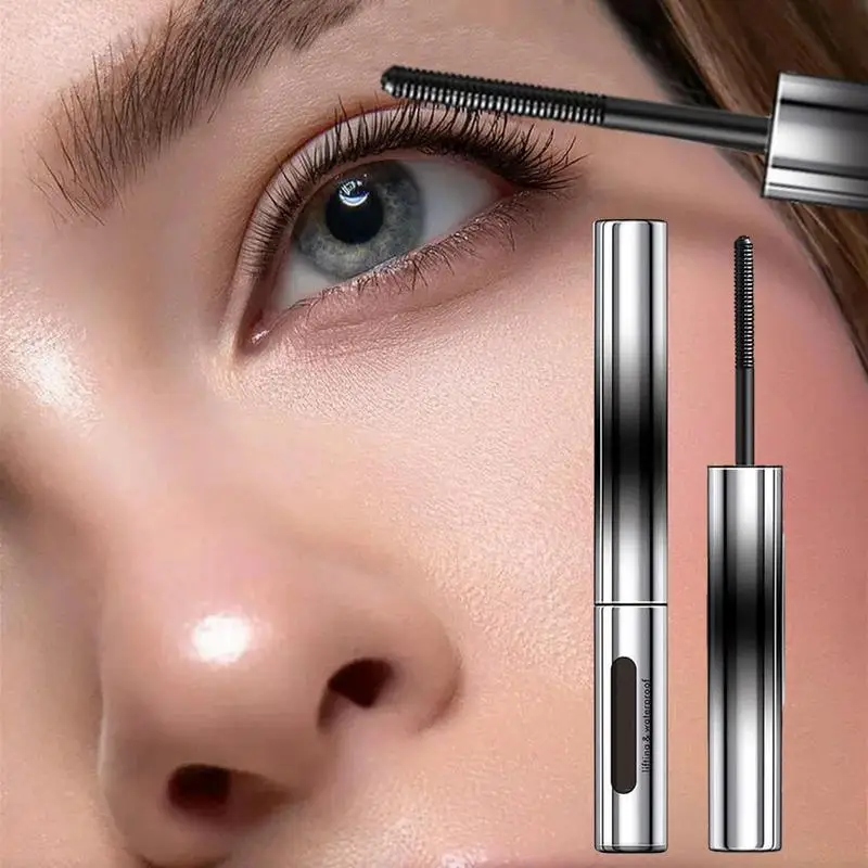 3D Curling Eyelash Iron Mascara Natural Long-lasting Eye Makeup Mascara No Smudge For Office Dating Daily Life