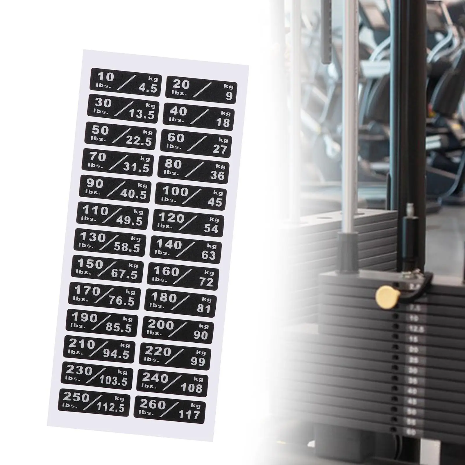 Weight Stack Labels Weight Block Label Sticker Number Stickers for Body Building Gym Sporting Goods Workout Fitness Equipment