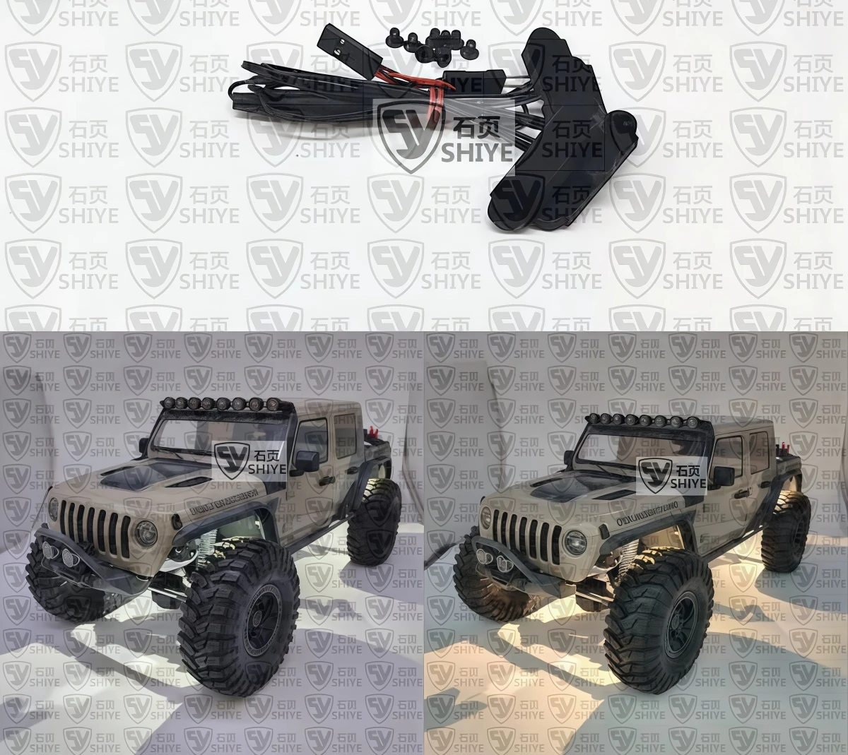 SY-MJT RL LED Fender Marker Lights For Axial SCX10 III Motobilt JT Gladiator 1/10 RC Crawler, Wheel Arch Light Upgrade Parts