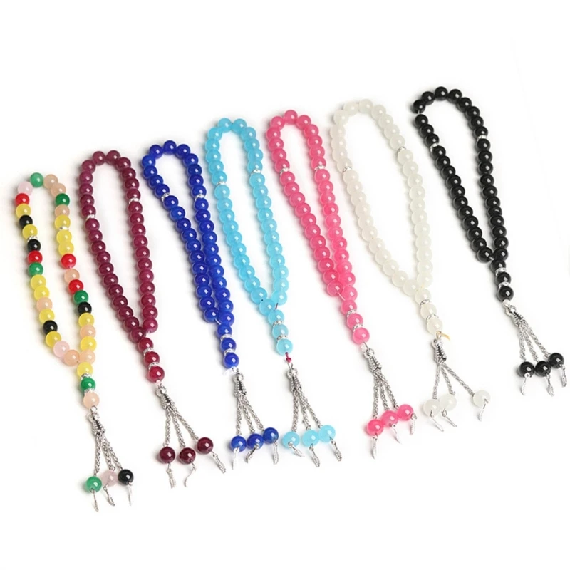 33 Beads Tasbih Prayer Rosary Beads Bracelet Fashion Decorative Tassels Bracelet Islamic Religion Jewelry Party Favor