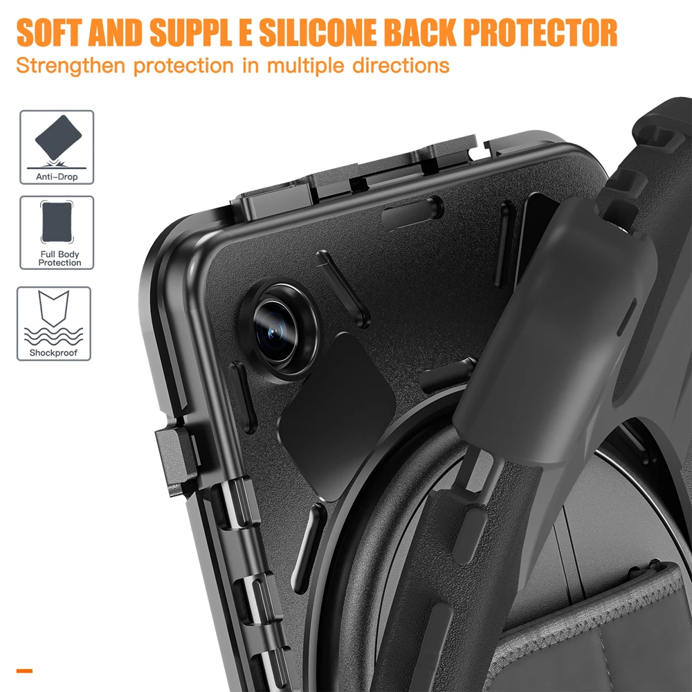 Imagem -06 - para Samsung Galaxy Tab a9 a9 Plus a8 a7 Lite Armadura Rotective Case Robusto s6 Lite s7 s8 s9 fe Plus Tablet Cinta Capa Crianças Case