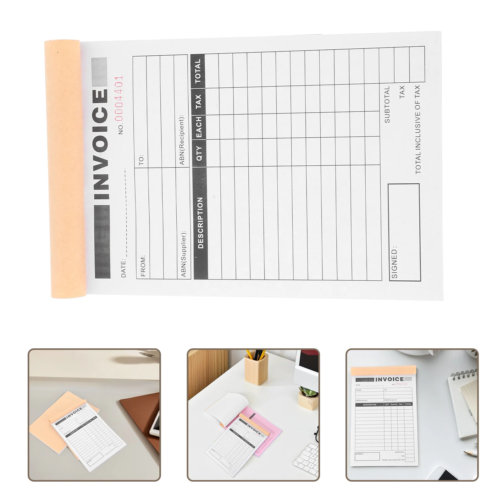 

5Pcs Invoice Duplicate Delivery Note Book Compact Portable for Small Business Handicrafts Photographers Restaurants