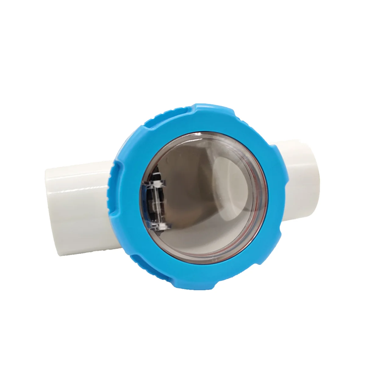 Pool Check Valve 2 Inch Corrosion Resistant Non Return Clear Chamber Check Flapper Valve Kit for Swimming Pools