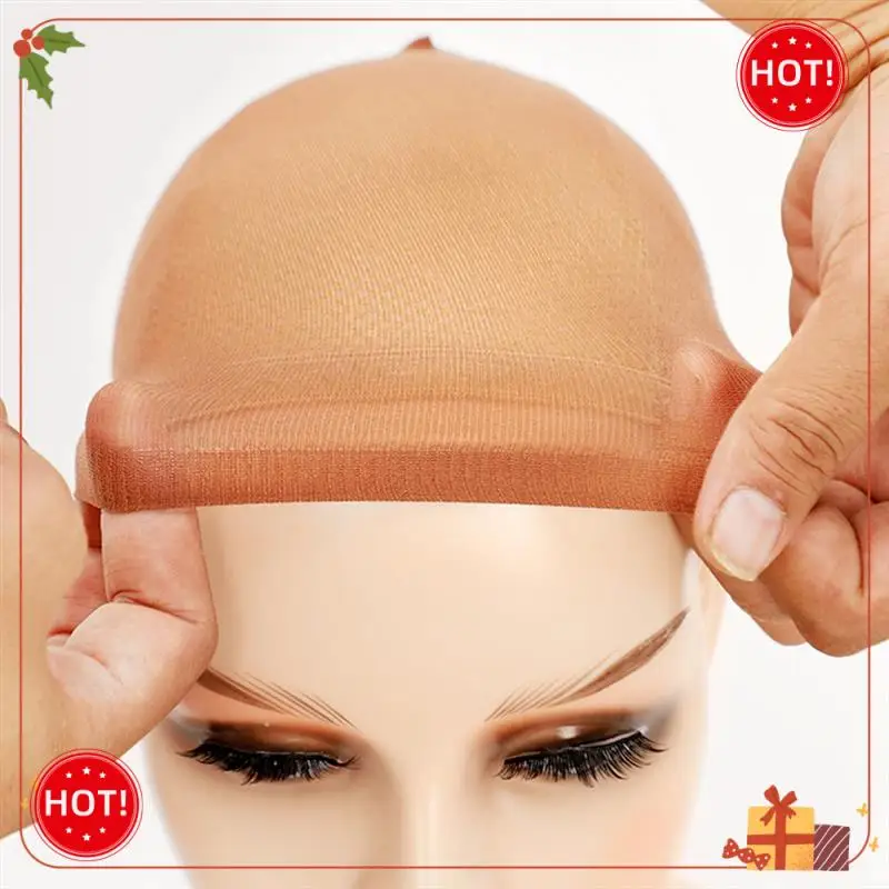 ABLE-HD peruca boné meia transparente peruca boné de náilon fino multifuncional conveniente cabeça cobre fácil de usar, bege 20 peças