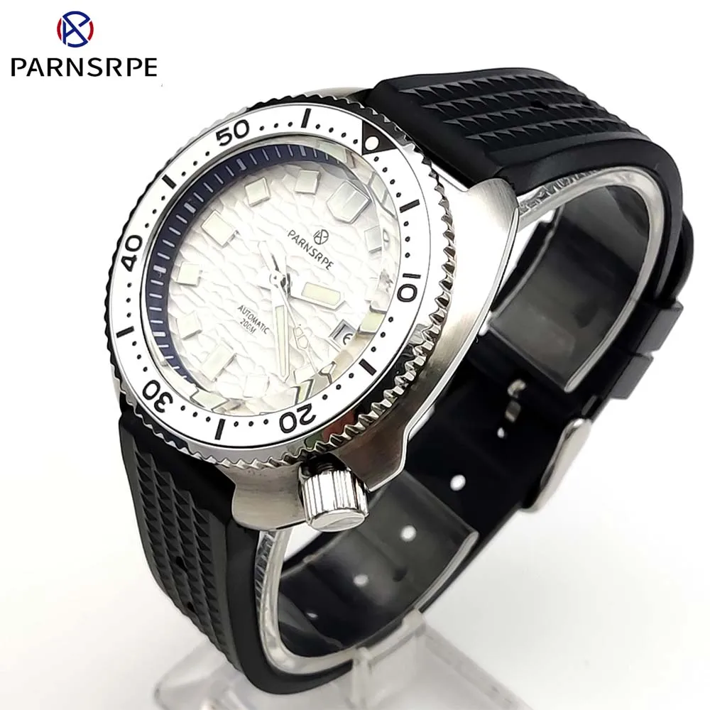 PARNSRPE Men\'s Automatic Mechanical Watch 316L Waterproof Stainless Steel Case Luminous Sterile Dial NH35 Watch