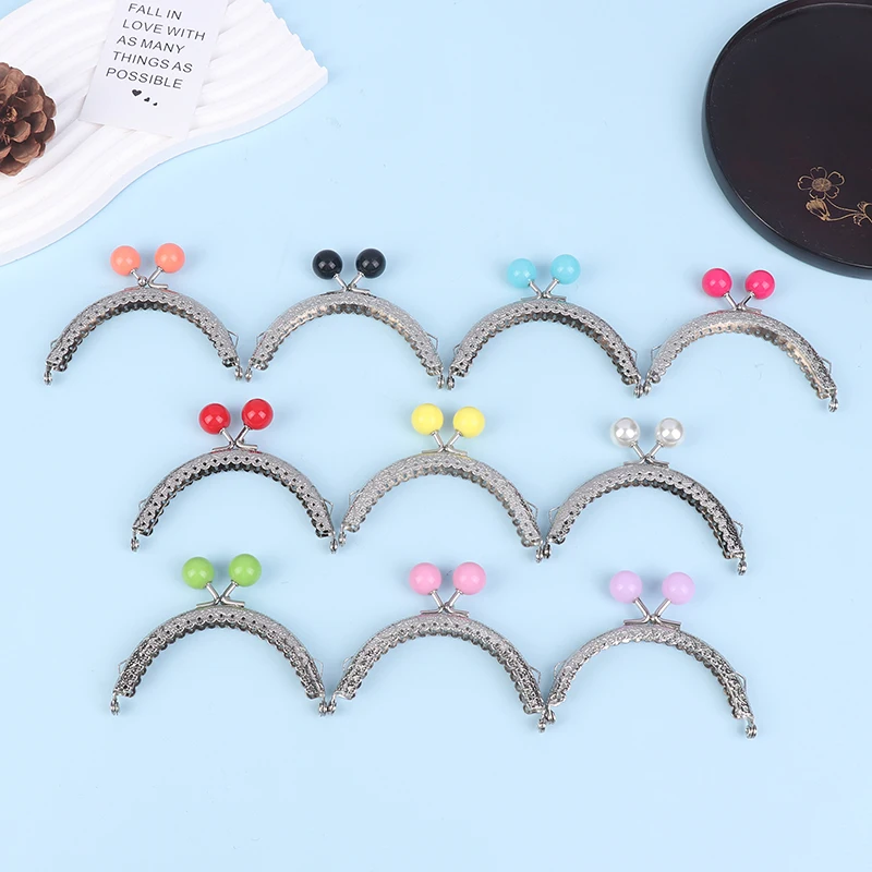 Candy Color Metal Purse Frame Kiss Clasp Mini Vintage Bag Hardware Bag Kiss Clasp Lock Bag Clasps DIY Craft