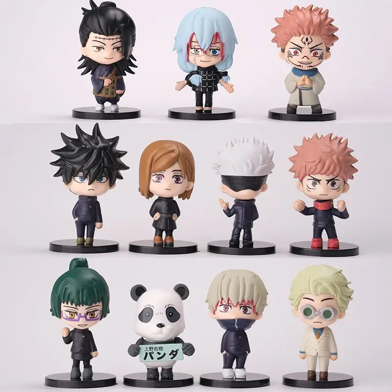 

11pcs/set Anime Jujutsu Kaisen Characters Satoru Gojo Model Toys 7cm Itadori Yuji Fushiguro Kugisaki Geto Ryomen