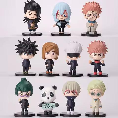 11pcs/set Anime Jujutsu Kaisen Characters Satoru Gojo Model Toys 7cm Itadori Yuji Fushiguro Kugisaki Geto Ryomen