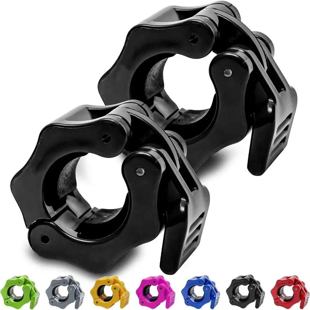 

1 Pair Colorful 25/30mm Fitness Barbell Clamps Hexagon Stable Dumbbell Spin Lock Quick Release Plastic Barbell Collars Barbell