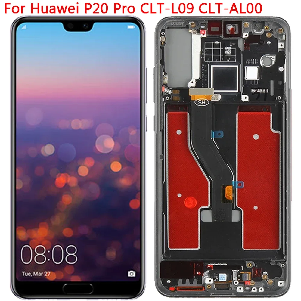 For Huawei P20 Pro LCD Display OLED Touch Screen With Frame 6.1