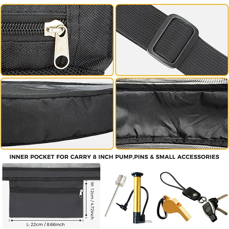 กระเป๋าเก็บอุปกรณ์กีฬากลางแจ้งแบบพกพา สะพายไหล่ข้างเดียว สำหรับใส่ฟุตบอล บาสเกตบอล วอลเลย์บอล และอุปกรณ์อื่นๆ