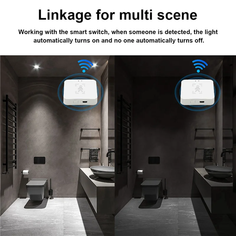 FUFU 2X Tuya Zigbee Human Presence Detector With Holder Smart Human Body PIR Sensor Mmwave Radar Microwave Motion Sensor