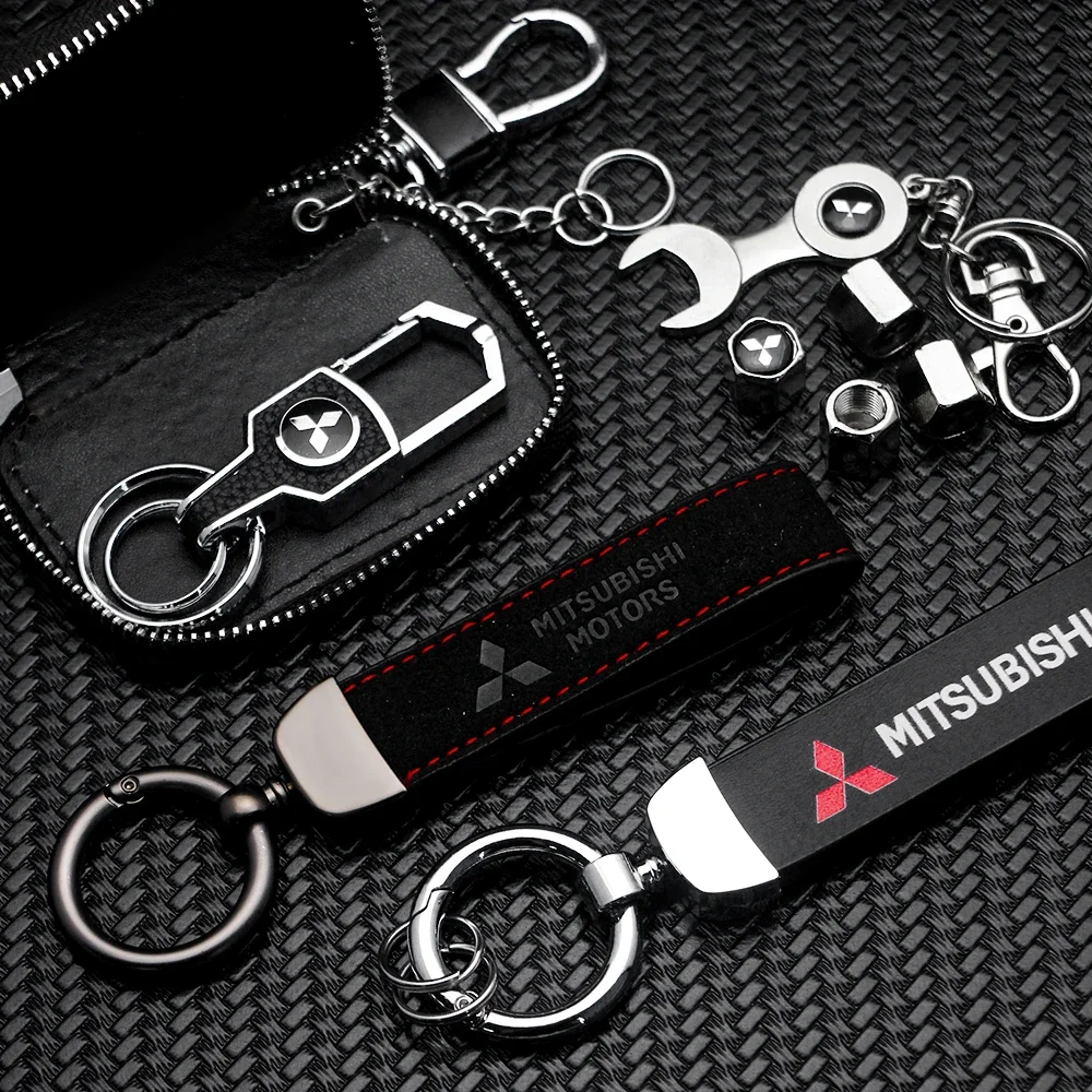 الرسمية حقيقية جلدية معدنية سيارة المفاتيح شارة شعار لميتسوبيشي أوتلاندر باجيرو لانسر EX ديليكا جالانت الفضاء ستار ASX #6