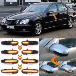 2piece LED Flowing Turn Signal Sequential Side Mirror Indicator Light For Mercedes Benz C Class W211 W203 S203 CL203 2001-2007