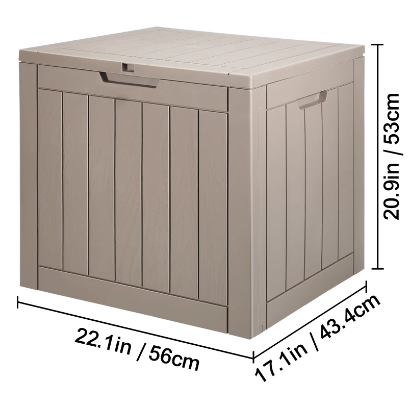 Outdoor Storage Box Resin Deck Box 31 Gallon Patio Waterproof Organizer view 4