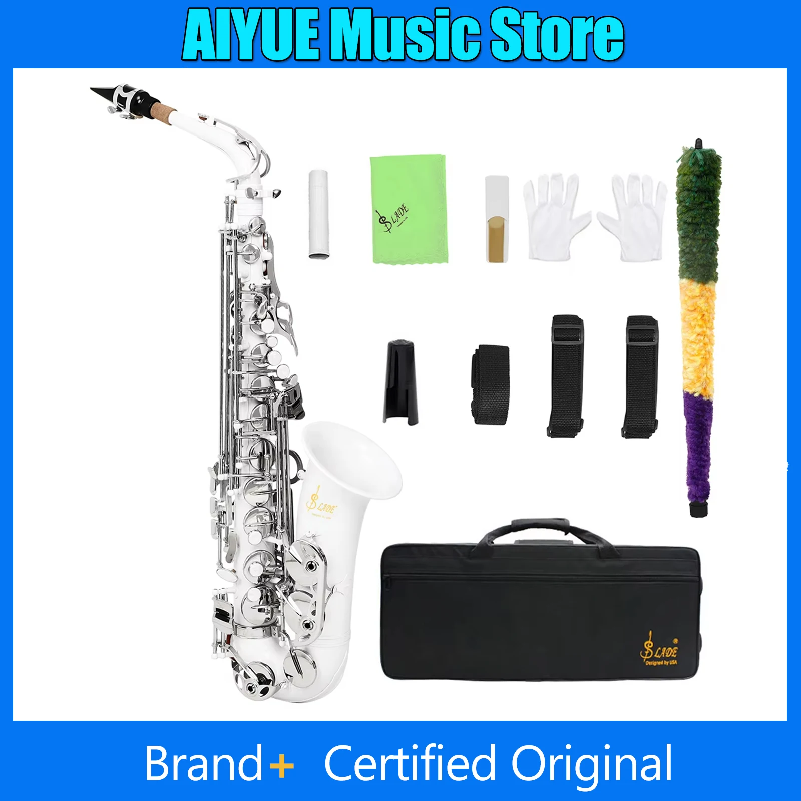 

SLADE E-flat Alto Saxophone Brass Saxphone Tube Body Complete For Professional Performance Woodwind instruments With Accessories