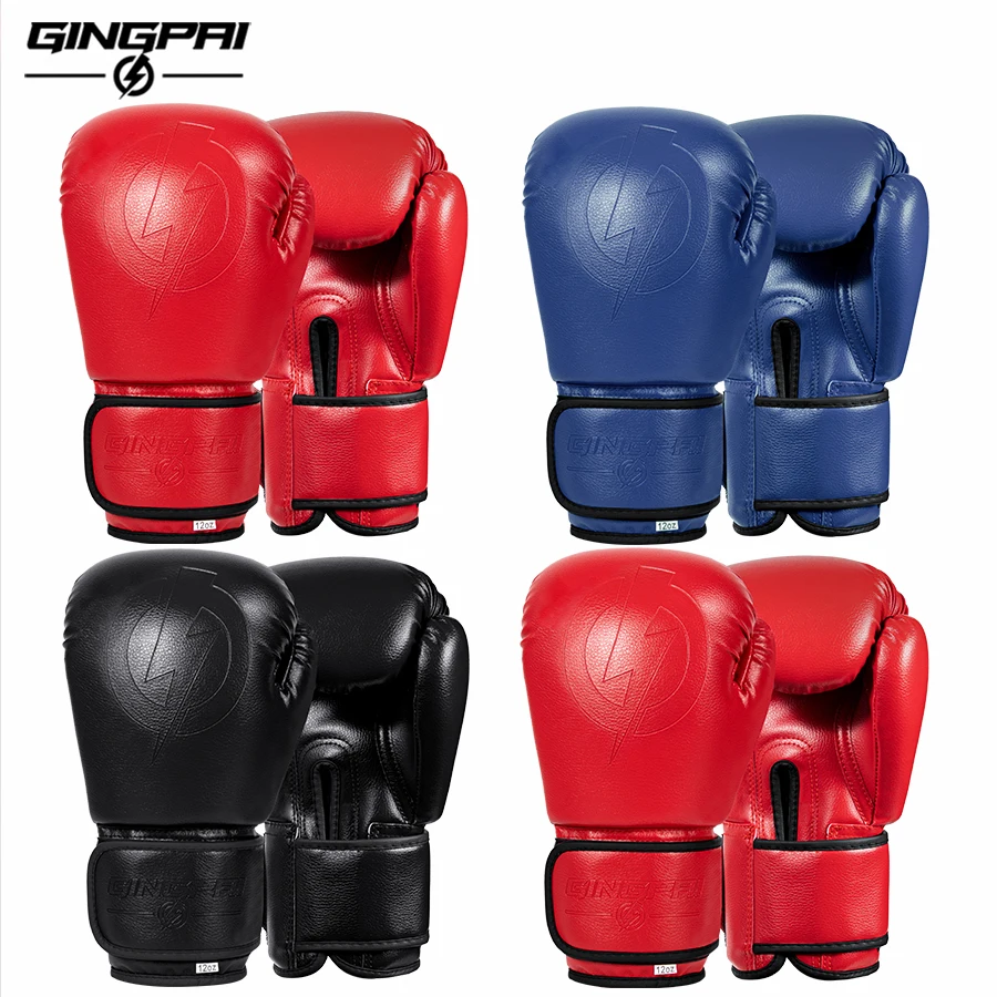 Guantes de boxeo profesionales para adultos, guantes de combate Muay Thai, guantes de combate de entrenamiento para hombres y mujeres, MMA, 6/8/10/12 oz