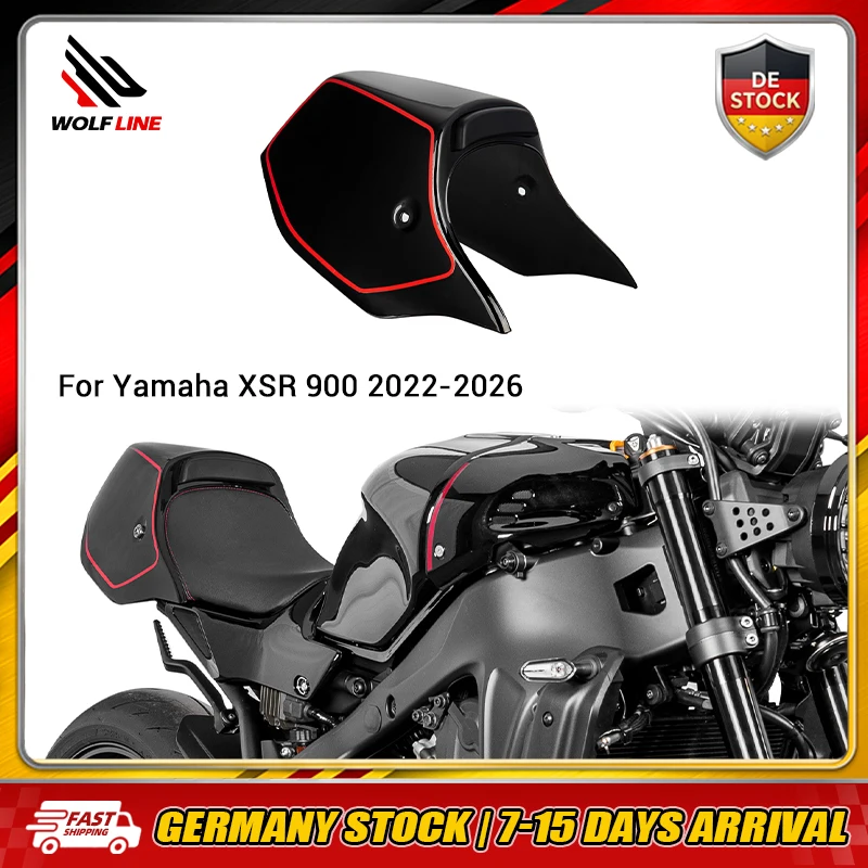 WOLFLINE Rücksitzverkleidung für Yamaha XSR900 2022-2026 Motorrad Beifahrer-Sitzkissen Schutzabdeckung