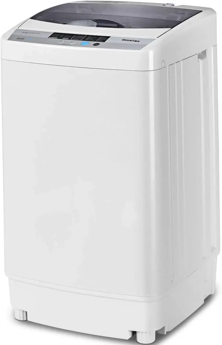 Full-Automatic Washing Machine Portable Compact 1.34 Cu.ft Laundry Washer Spin with Drain Pump, 10 programs 8 Water