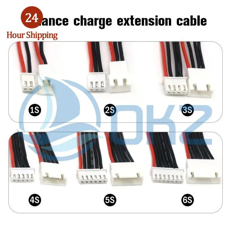 5pcs/lot JST-XH 1S 2S 3S 4S 5S 6S 20cm 22AWG Lipo Balance Wire Extension Charged Cable Lead Cord for RC Lipo Battery charger