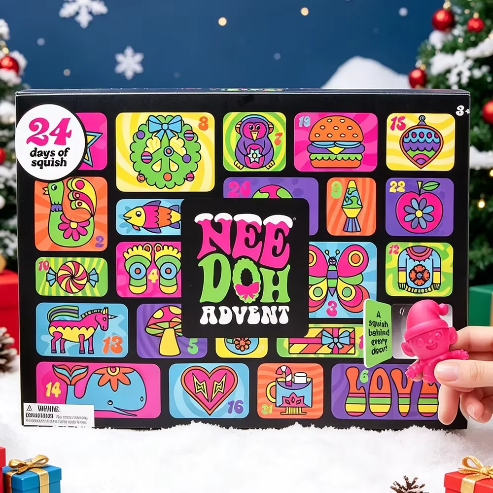 Advent Calendar Squeeze Fidget Toy, Mini Pop-Up Surprise Box, Sensory Stress Relief & Anxiety Fidget, Cute Small Gift