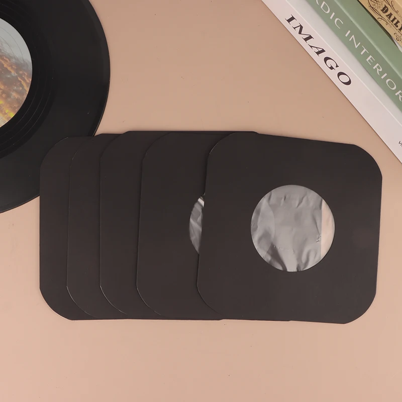5Pcs 7/10/12Inch Vinyl Record Sleeves With PO Inner Bag Album Protective Covers Anti-Static Kraft Paper Record Jackets Bags