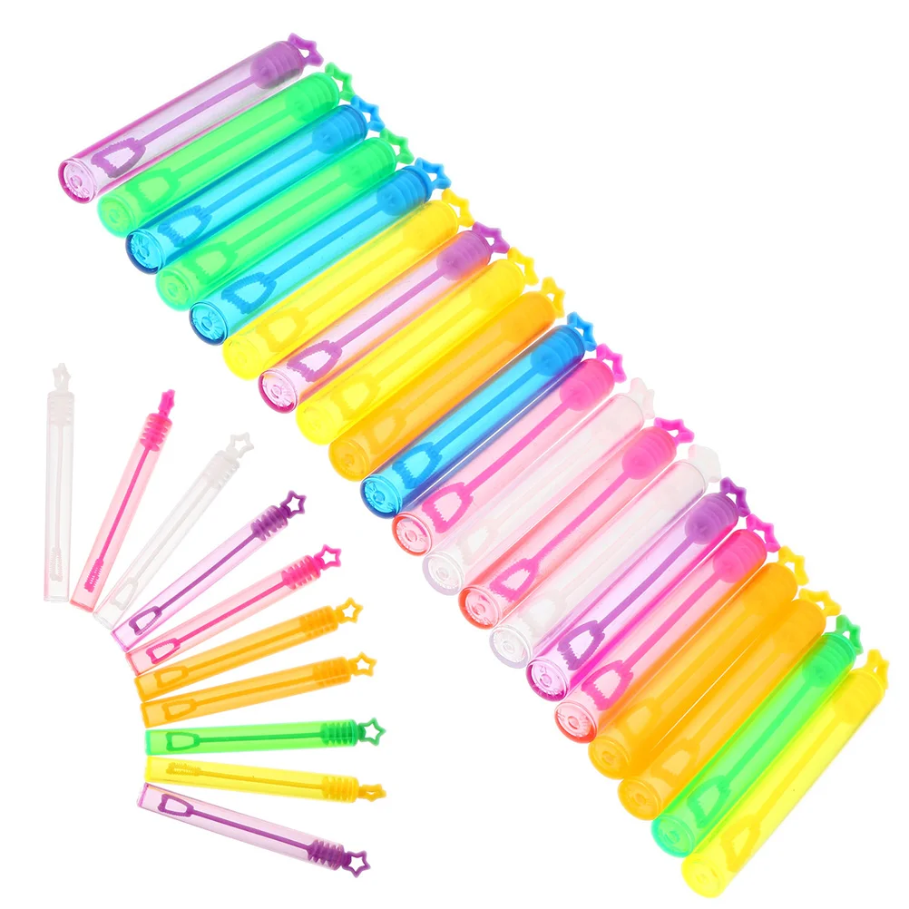 

30pcs Bubble Lovely Bubble Wands Wands Tube Mini Size Cartoon Design Refillable Bubbles Water Wand Party Toys