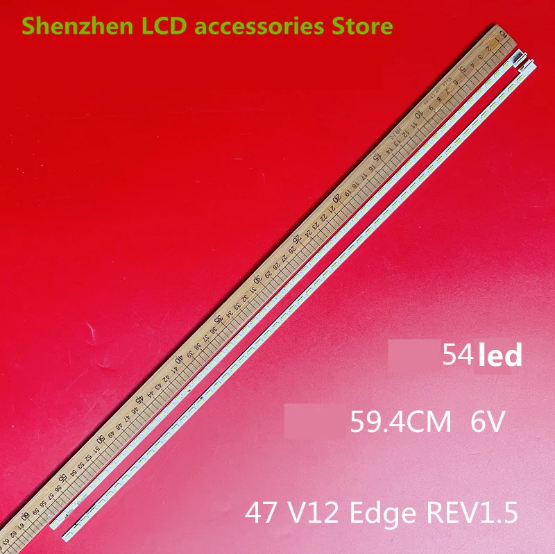 Lampu latar LED untuk TC-L47ET5 47 V12 Edge REV1.5 7-Type light D light bar 100% baru