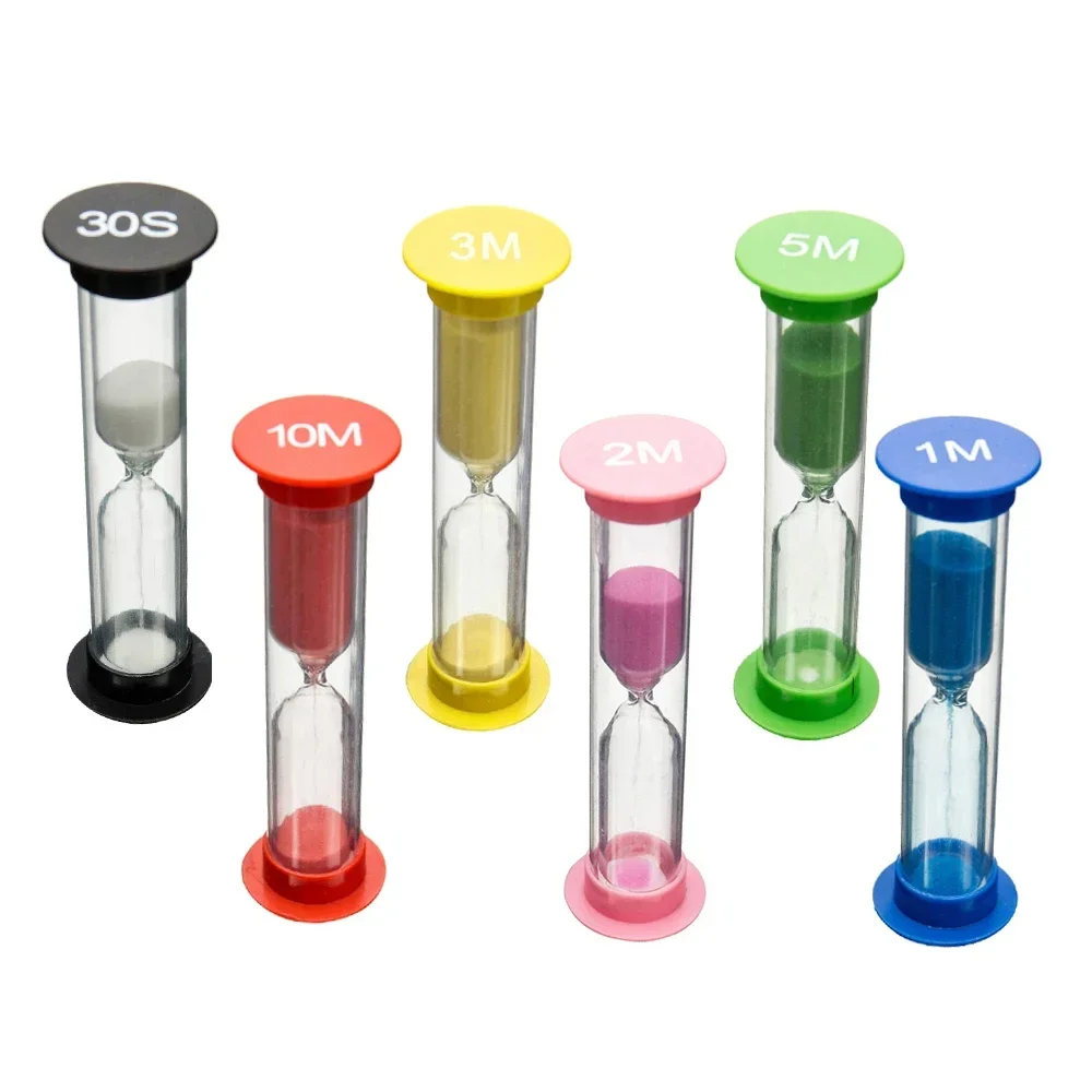 Plastic Sand Timer Small 30 Seconds/1 Minute/2 Minutes/3 Minutes/5 Minutes/10 Minutes Sand Meter Clock Hourglass Clocks