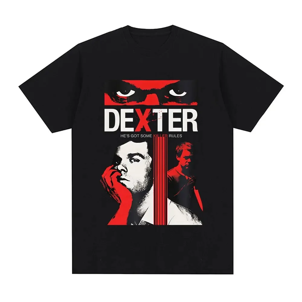 TV Play Dexter Morgan Eyes T-shirts Men Women Clothing Casual Cotton Short Sleeves Oversized T Shirts Fashion Hip Hop Tee Shirt