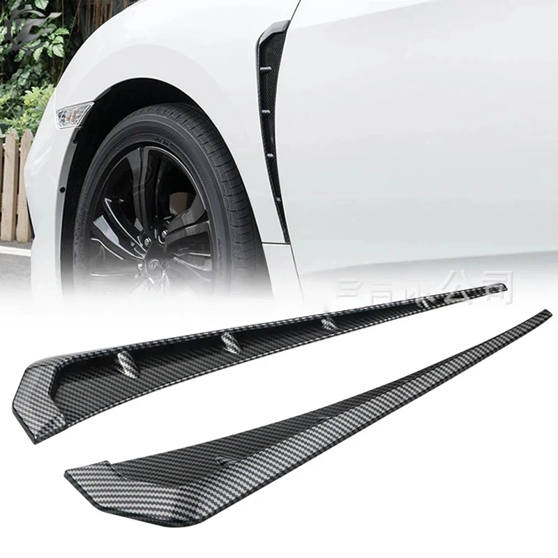 

2 Pcs Plastic Car Side Air Outlet Flow Mudguard Car modification supplies shark cheek air intake trim Fake hood vents