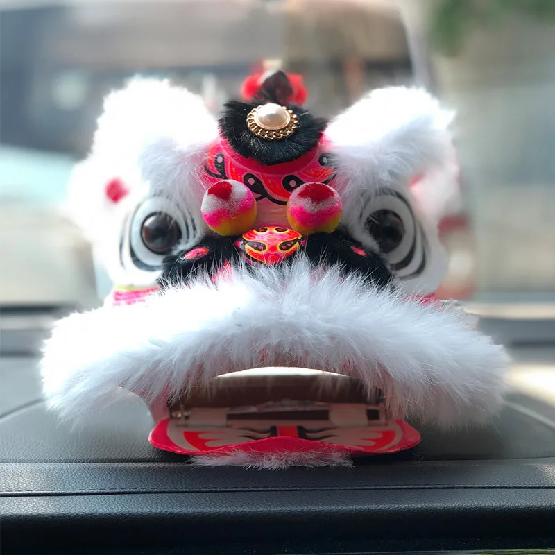 Mini Lion Head Crafts Ornaments Chinese Folk Traditional Lion Dance Decoration Ideas Give Gifts