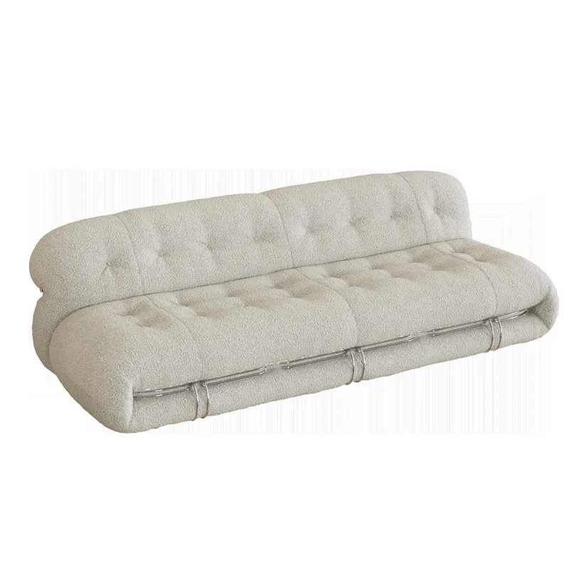 Nordic creative retro steel teeth casual lazy recliner new simple single sofa chair
