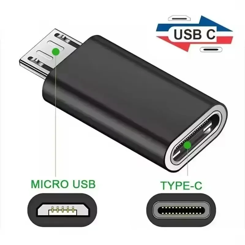 USB Type C To Micro USB Android Adapter Connector for Phone Tablet Micro USB Male To Type C Female Converters for Xiaomi Huawei