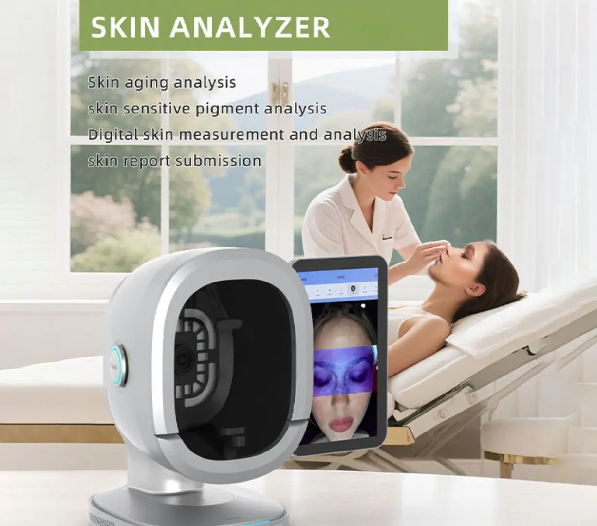2026 3D AI Skin Analyzer WiFi Auto Face ID 10 Issues 17 Index 30M Clinical DB Prediction Micro Profile Deep View B-day Reminder