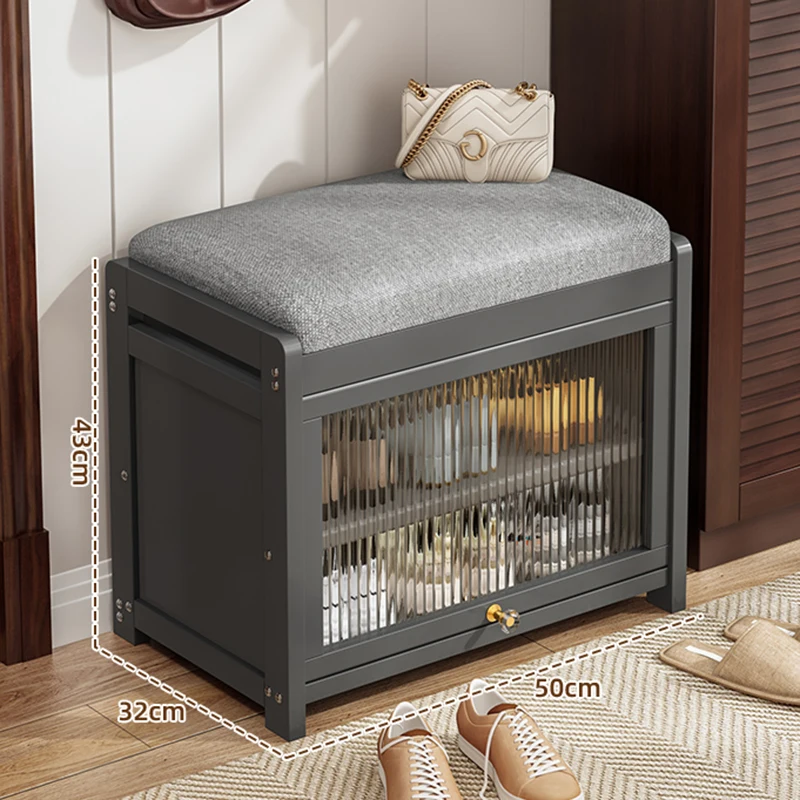 عرض شفاف رفوف خزانة الأحذية تظهر رف الأحذية الخشبي الشمال خزانة مرآة برج أدراج أثاث المنزل Zapatero #6