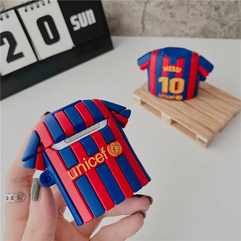 For Airpods Case,Creative Football Coat Soft Silicone Earphone Cover Case For Airpods Pro Case For Boys/Men