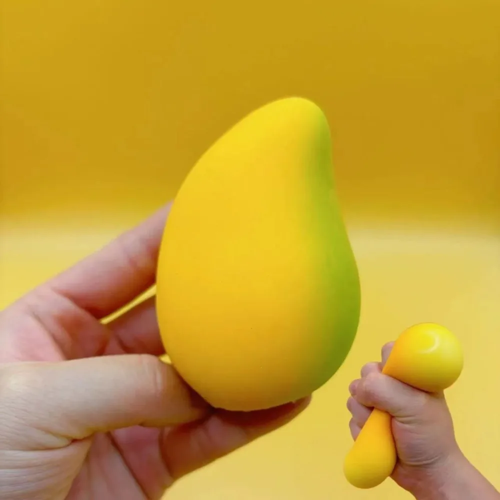 1 Stück Mango Squishy Ball Stressabbau-Spielzeug - Super Slow Rebound Dekompressions-Fidget-Ball zur Angstlinderung