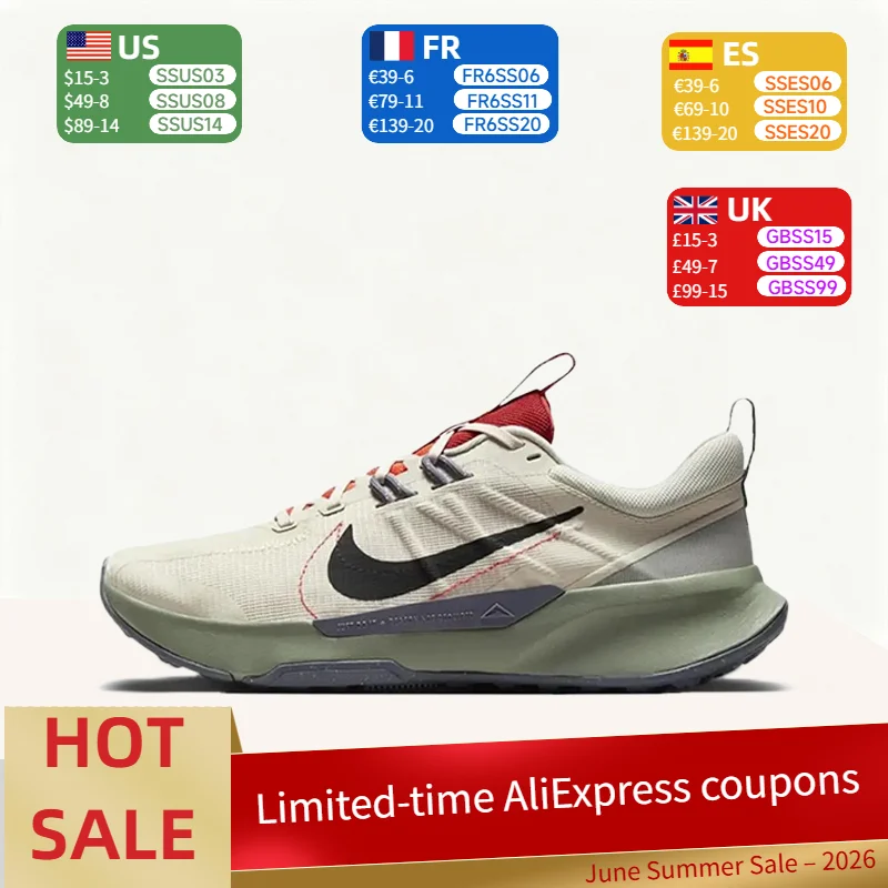Nike Juniper Trail 2: Zapatillas de Trail Running para Hombre, Elegantes, Cómodas, Acolchadas y Antideslizantes – Gris/Verde DM0822-102