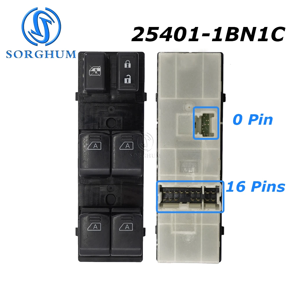 

25401-1BN1C Electric Power Master Window Switch 254011BN1C For Nissan Q40 QX50 QX70 Infiniti EX25 J50 EX35