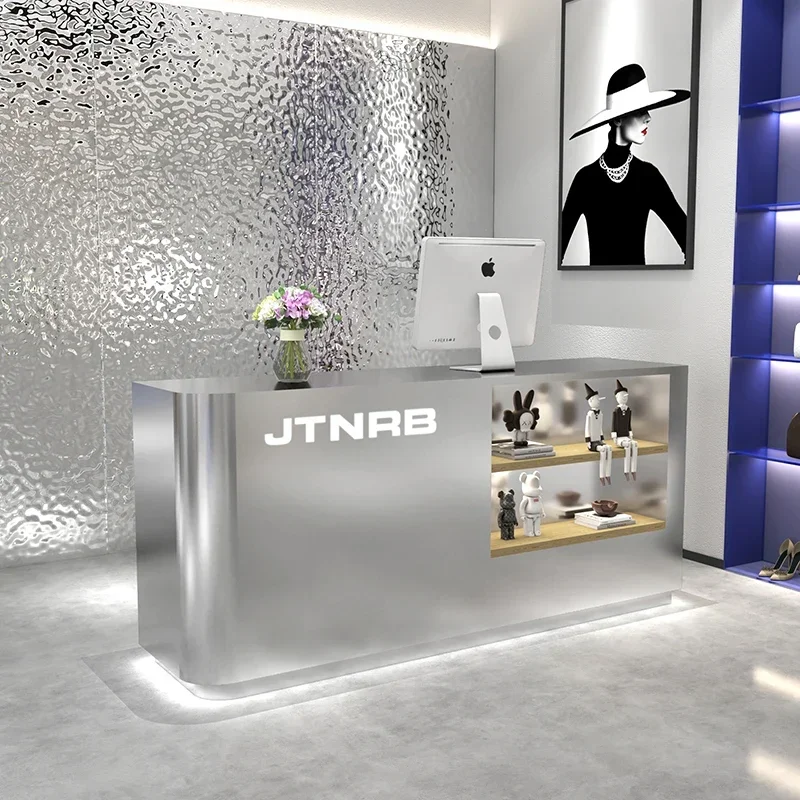 

Магазин Стойка регистрации Стойка Магазин одежды Простой современный салон красоты Стойка регистрации Деловая мебель Mostrador