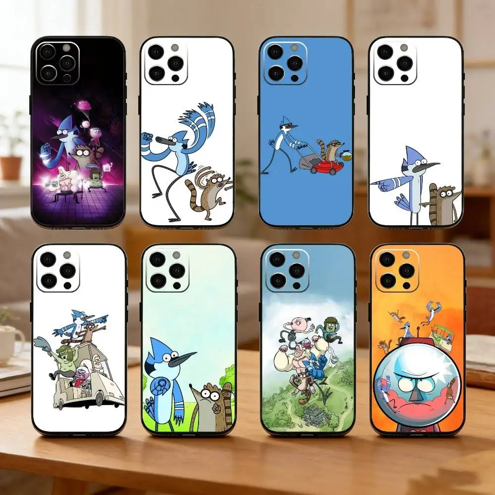 

R-RegularS Cute S-Show Phone Case For iPhone17,16,15,14,13,12 Plus,Max Soft Silicone Black Cover